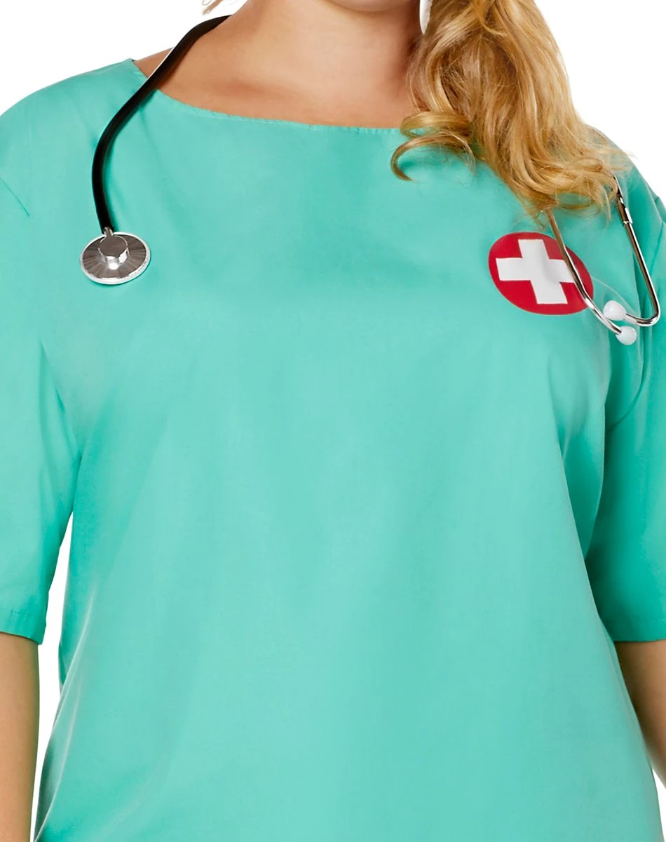 Spirit Halloween Adult ER Surgeon Plus Size Costume 6 Spirit Halloween Adult ER Surgeon Plus Size Costume - Image 6