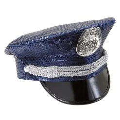 Spirit Halloween Sequin Police Hat