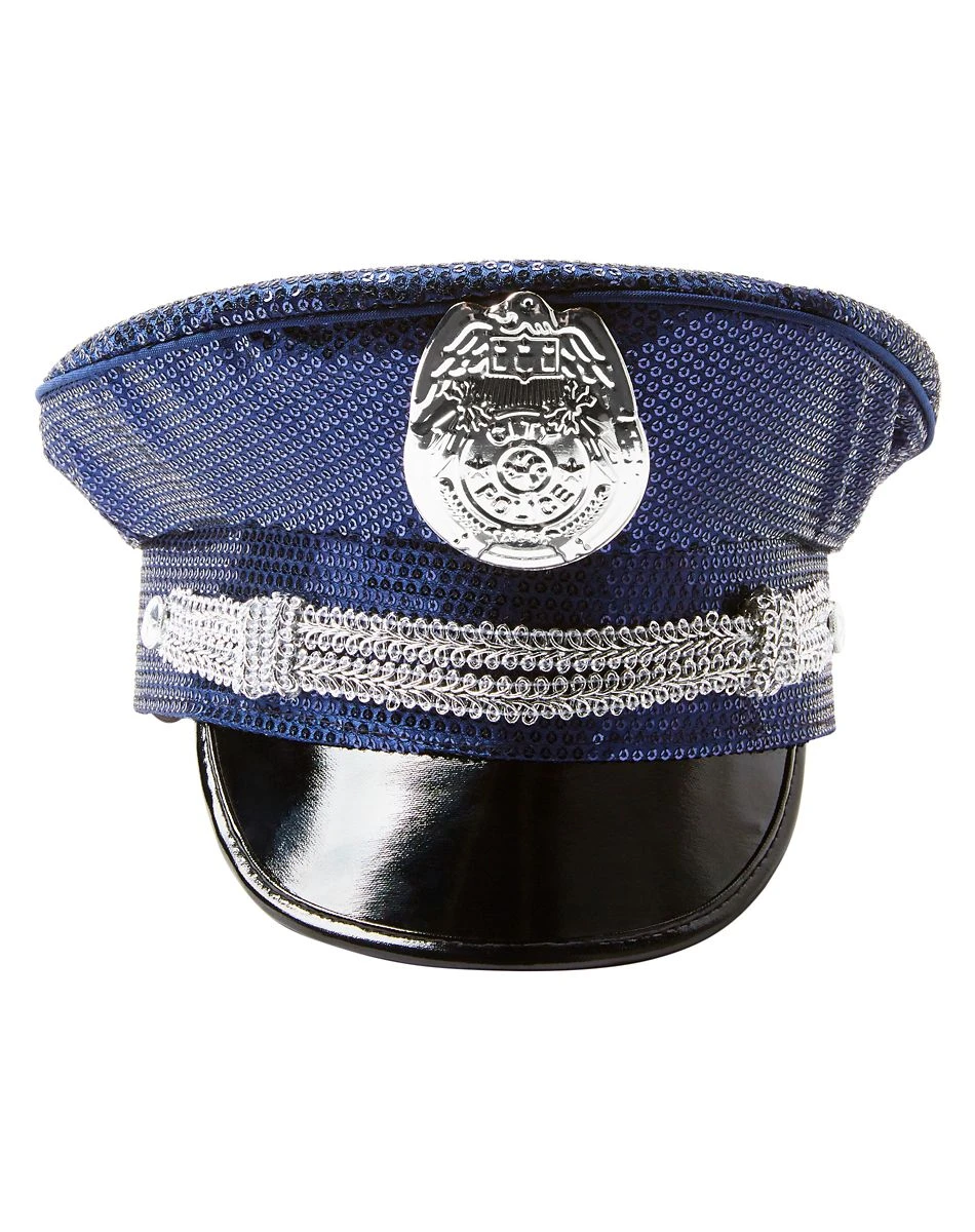 Spirit Halloween Sequin Police Hat 2 Spirit Halloween Sequin Police Hat - Image 2