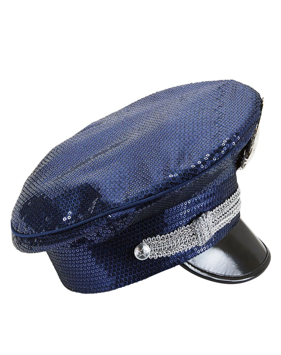 Spirit Halloween Sequin Police Hat 3 Spirit Halloween Sequin Police Hat - Image 3