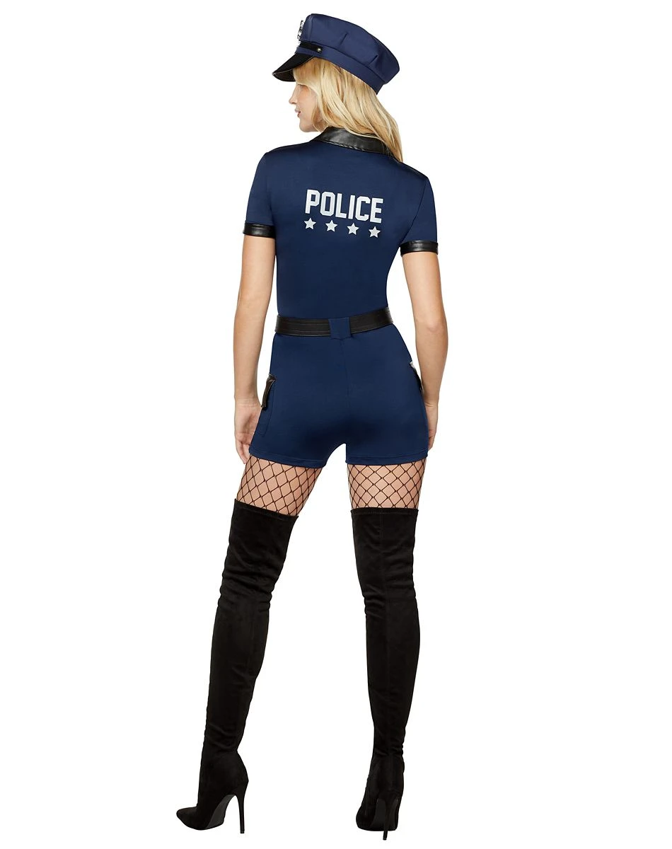 Spirit Halloween Adult Police Officer Romper Costume 2 Spirit Halloween Adult Police Officer Romper Costume - Image 2