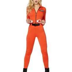 Spirit Halloween Adult Prisoner Catsuit Costume