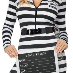 Spirit Halloween Adult Jailbird Catsuit Costume -Cheap Trick Or Treat Hub Store 01464908 d