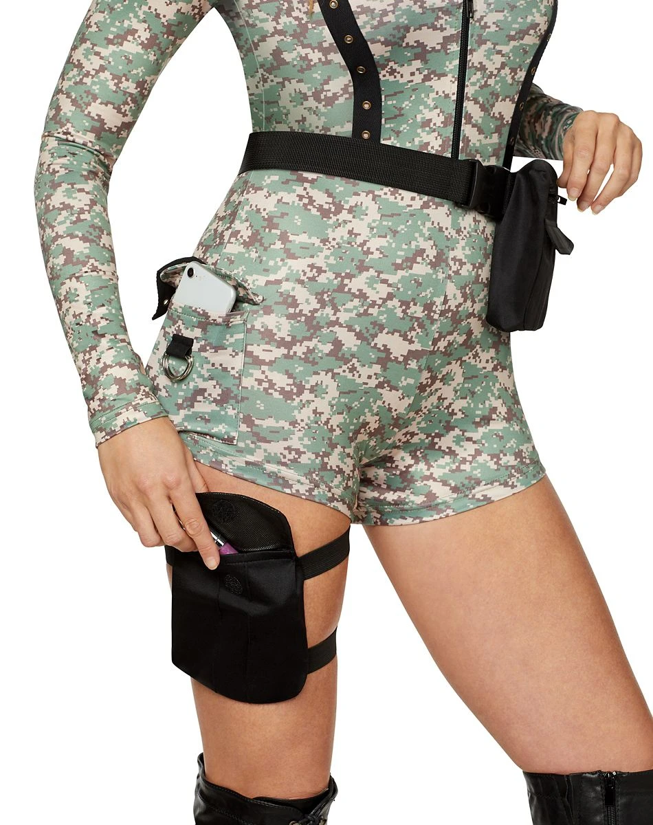 Spirit Halloween Adult Camo Romper Costume 4 Spirit Halloween Adult Camo Romper Costume - Image 4