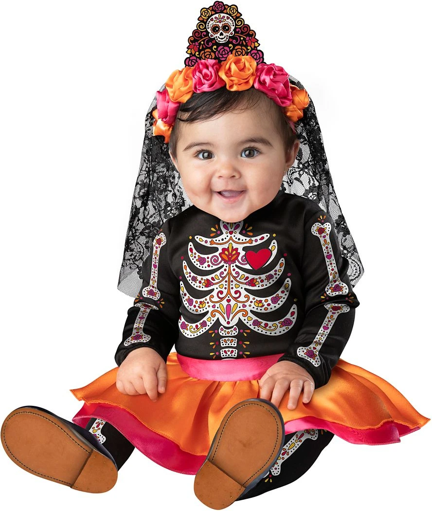 Spirit Halloween Baby Sugar Skull Sweetie Costume 1 Spirit Halloween Baby Sugar Skull Sweetie Costume