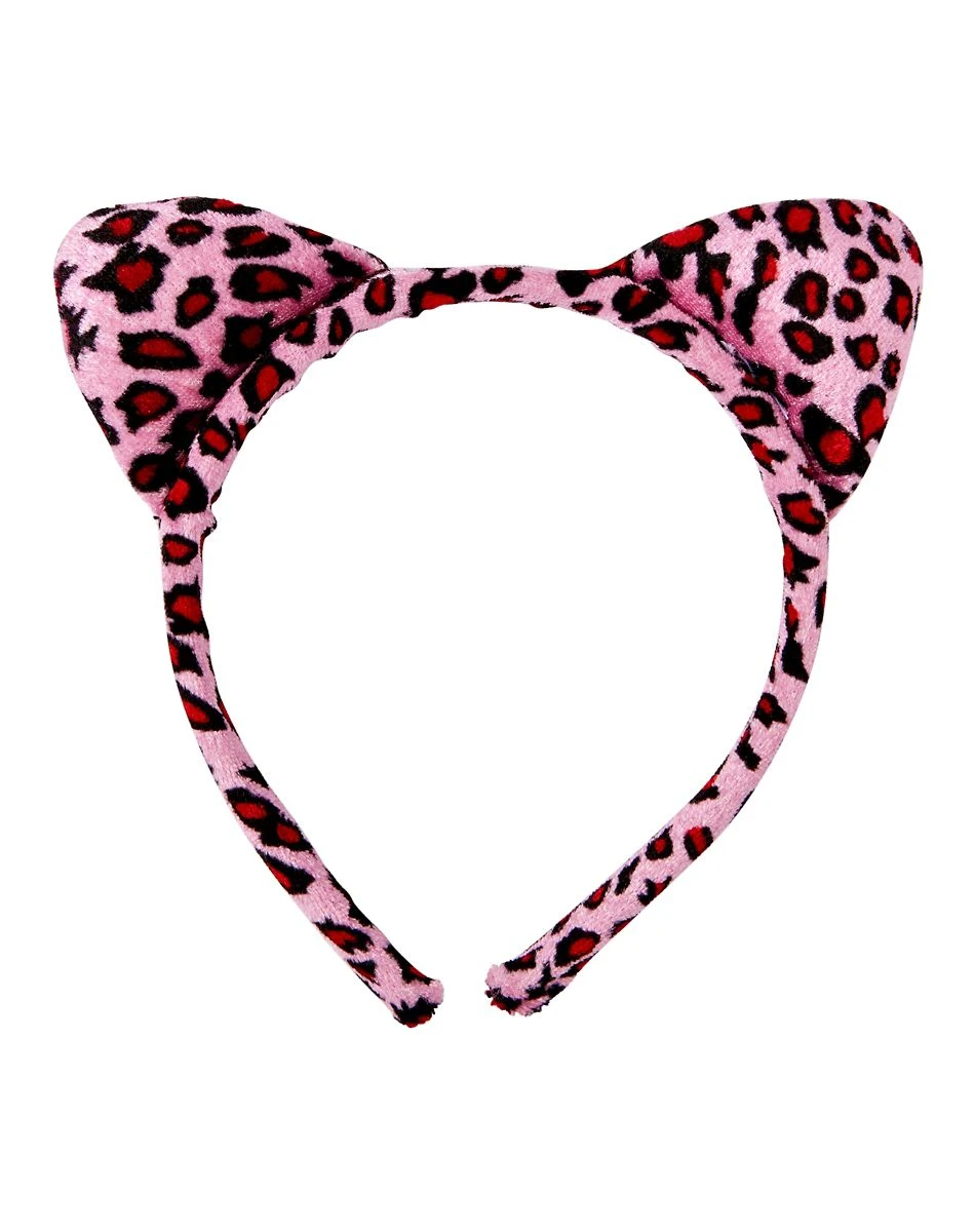 Spirit Halloween Pink Leopard Print Ears 2 Spirit Halloween Pink Leopard Print Ears - Image 2
