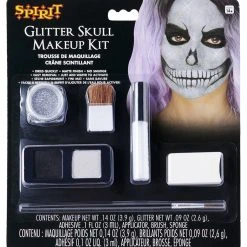 Spirit Halloween Silver Glitter Skull Makeup Kit