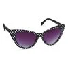 Spirit Halloween Black and White '50s Polka Dot Sunglasses