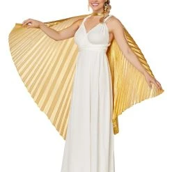 Spirit Halloween Goldtone Roman Wings