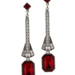 Spirit Halloween Deluxe '20s Red Earrings
