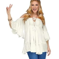 Spirit Halloween Adult Hippie Peasant Shirt