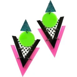 Spirit Halloween '80s Geometric Earrings