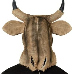 Spirit Halloween Moving Mouth Bull Scarecrow Full Mask -Cheap Trick Or Treat Hub Store 01471218 c