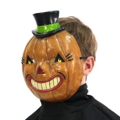 Spirit Halloween Vintage Pumpkin Half Mask -Cheap Trick Or Treat Hub Store 01471630 d