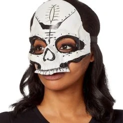 Spirit Halloween Witch Doctor Skull Half Mask -Cheap Trick Or Treat Hub Store 01473297 c