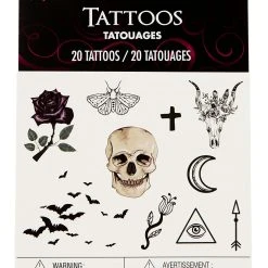 Spirit Halloween Gothic Temporary Tattoos -Cheap Trick Or Treat Hub Store 01473990 d