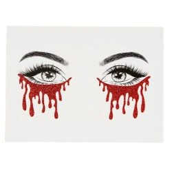 Spirit Halloween Red Glitter Tears