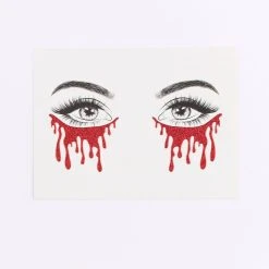 Spirit Halloween Red Glitter Tears -Cheap Trick Or Treat Hub Store 01474485 c