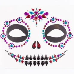 Spirit Halloween Sugar Skull Face Decal -Cheap Trick Or Treat Hub Store 01474741 c