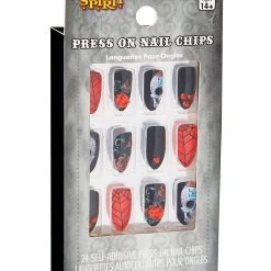 Spirit Halloween Day of the Dead Press On Nails -Cheap Trick Or Treat Hub Store 01474873 c