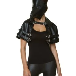 Spirit Halloween Adult Black Plague Doctor Cape