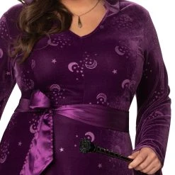 Spirit Halloween Plus Size Adult Velvet Celestial Robe -Cheap Trick Or Treat Hub Store 01475557 c