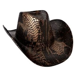 Spirit Halloween Snakeskin Cowboy Hat