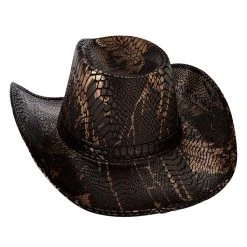 Spirit Halloween Snakeskin Cowboy Hat -Cheap Trick Or Treat Hub Store 01477876 c