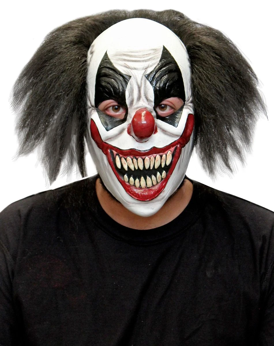 Spirit Halloween Red White and Black Clown Full Mask 1 Spirit Halloween Red White and Black Clown Full Mask