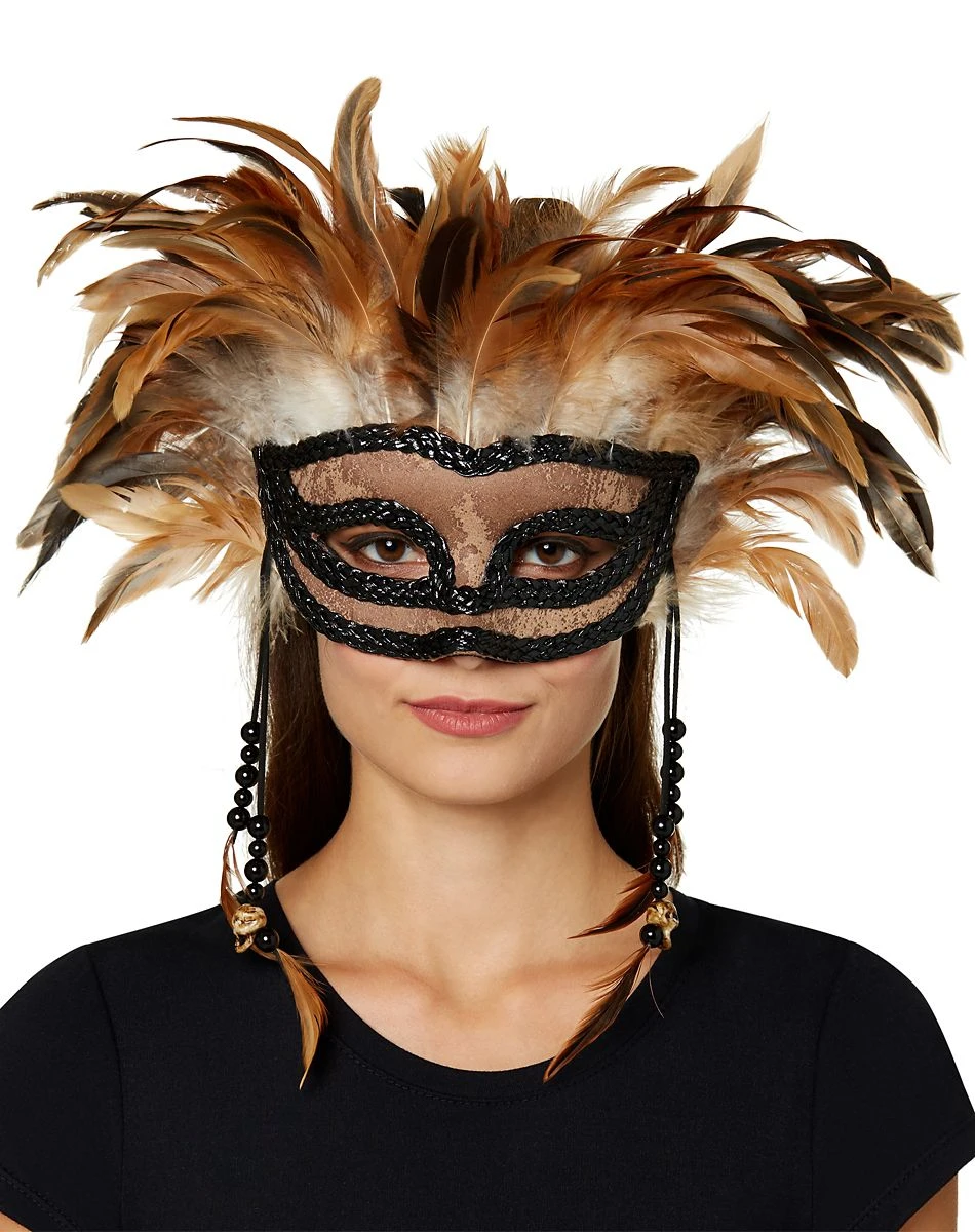 Spirit Halloween Witch Doctor Feather Eye Mask 1 Spirit Halloween Witch Doctor Feather Eye Mask