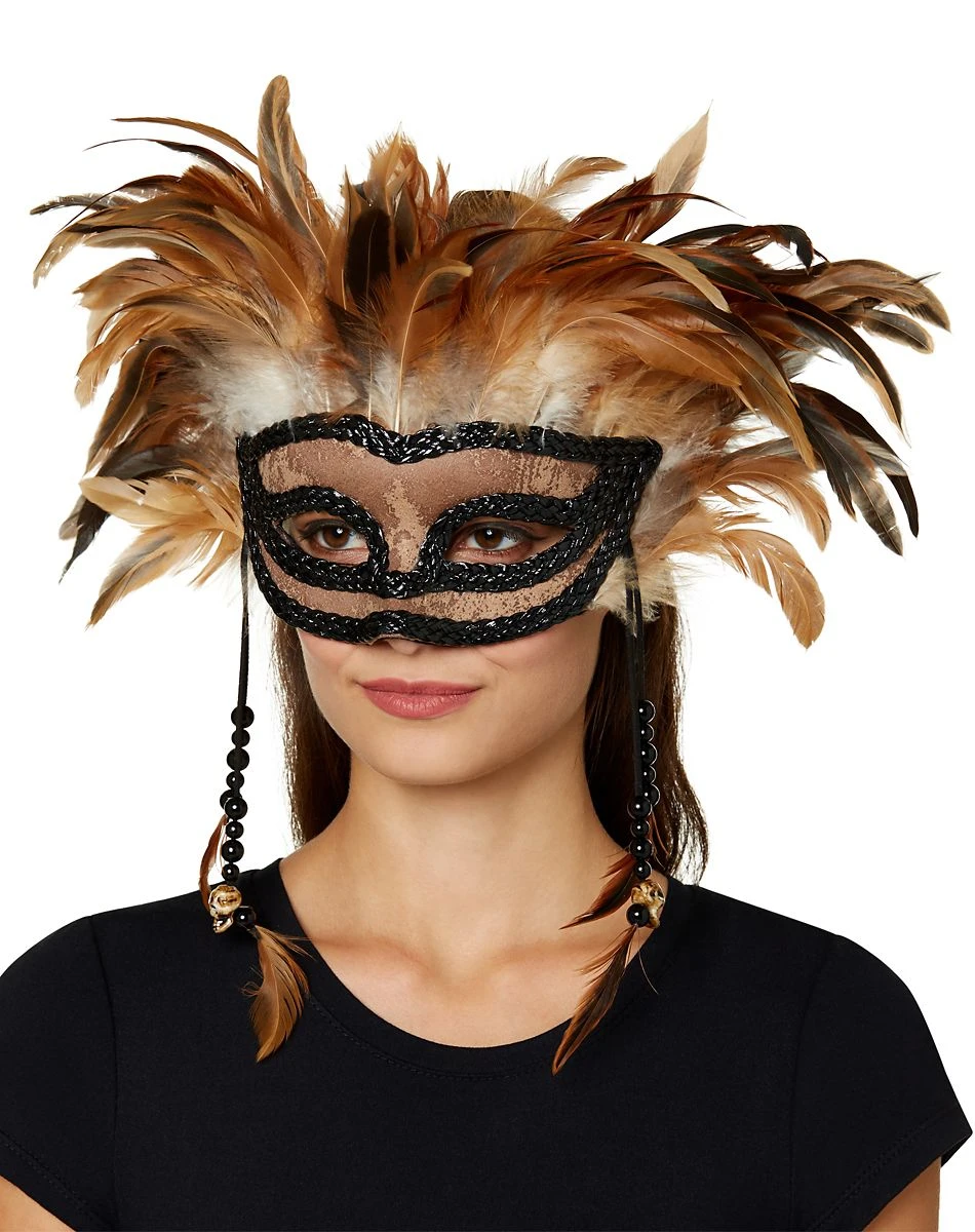 Spirit Halloween Witch Doctor Feather Eye Mask 3 Spirit Halloween Witch Doctor Feather Eye Mask - Image 3