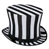 Spirit Halloween Black and White Striped Top Hat