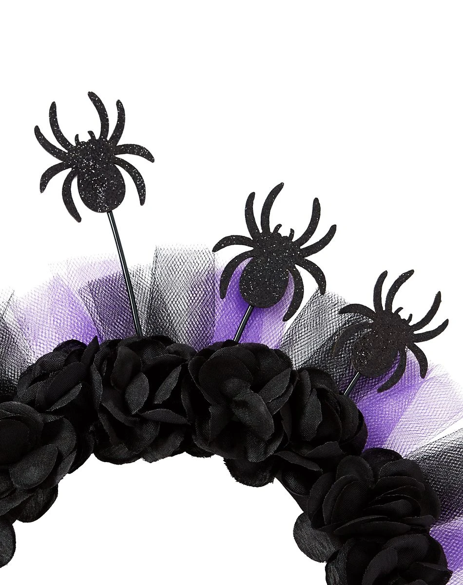 Spirit Halloween Floral Spider Headband 2 Spirit Halloween Floral Spider Headband - Image 2