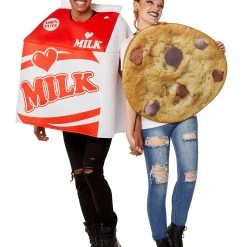 Spirit Halloween Adult Milk and Cookies Couples Costume -Cheap Trick Or Treat Hub Store 01478841 c