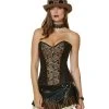 Spirit Halloween Applique Steampunk Corset