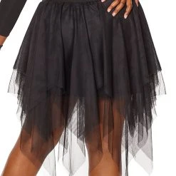 Spirit Halloween Adult Layered Black Plus Size Skirt -Cheap Trick Or Treat Hub Store 01482314 d