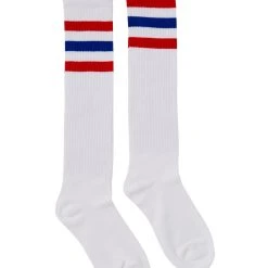Spirit Halloween Americana Striped Athletic Knee High Socks