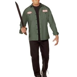 Spirit Halloween Adult Jason Voorhees Work Shirt - Friday the 13th