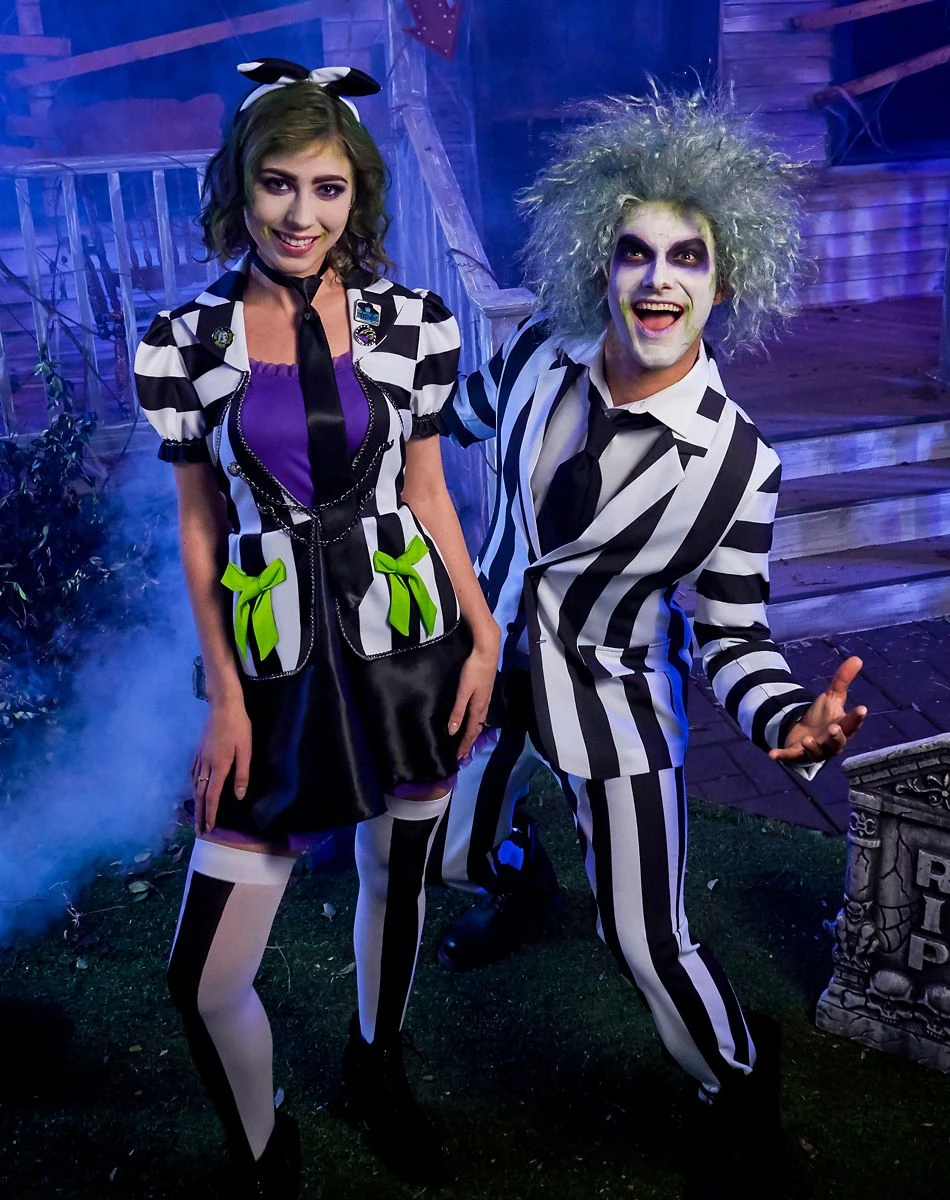 Spirit Halloween Adult Beetlejuice Striped Suit 3 Spirit Halloween Adult Beetlejuice Striped Suit - Image 3