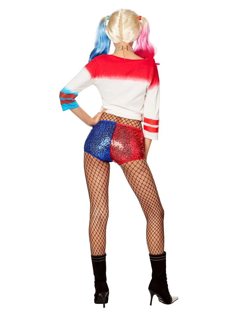Spirit Halloween Adult Harley Quinn Sequin Costume - Suicide Squad 2 Spirit Halloween Adult Harley Quinn Sequin Costume - Suicide Squad - Image 2