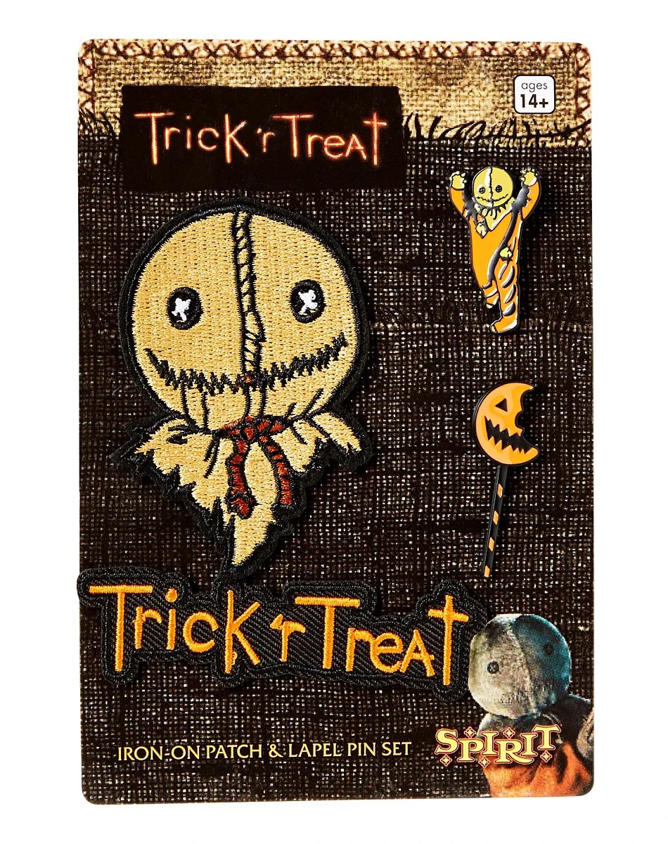 Spirit Halloween Sam Pin and Patch Set - Trick 'r Treat 2 Spirit Halloween Sam Pin and Patch Set - Trick 'r Treat - Image 2
