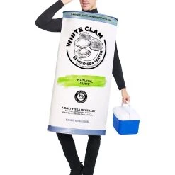 Spirit Halloween Adult White Clam Seltzer Costume