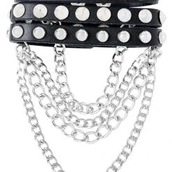 Spirit Halloween Studded Chain Punk Rock Bracelet