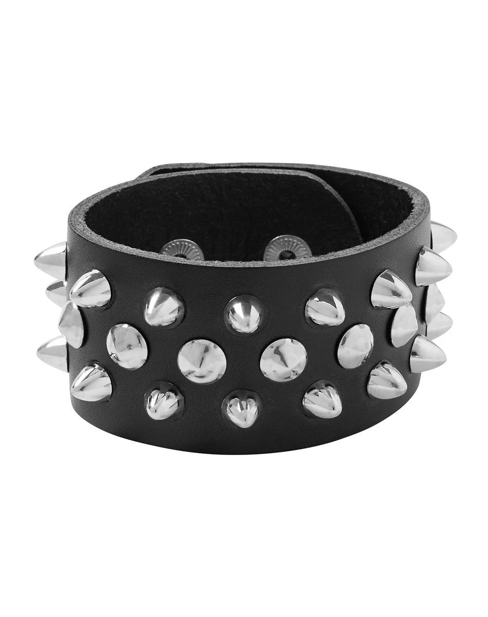 Spirit Halloween Punk Spiked Cuff Bracelet 1 Spirit Halloween Punk Spiked Cuff Bracelet