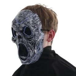 Spirit Halloween Light-Up EL Wire Wailing Spirit Half Mask -Cheap Trick Or Treat Hub Store 01488154 c