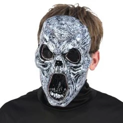 Spirit Halloween Light-Up EL Wire Wailing Spirit Half Mask -Cheap Trick Or Treat Hub Store 01488154 e