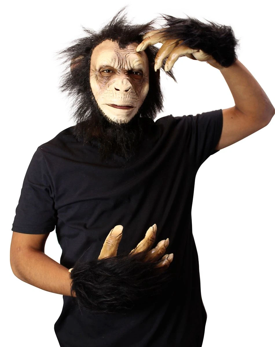 Spirit Halloween Chimp Half Mask with Hands 1 Spirit Halloween Chimp Half Mask with Hands