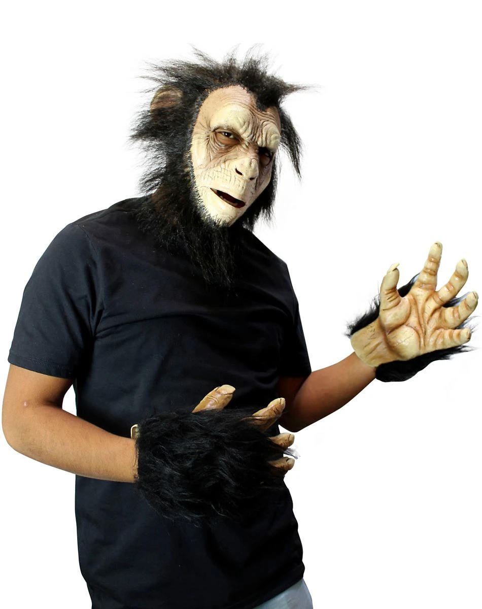 Spirit Halloween Chimp Half Mask with Hands 3 Spirit Halloween Chimp Half Mask with Hands - Image 3