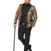Spirit Halloween Adult '20s Gold and Black Plus Size Jacket