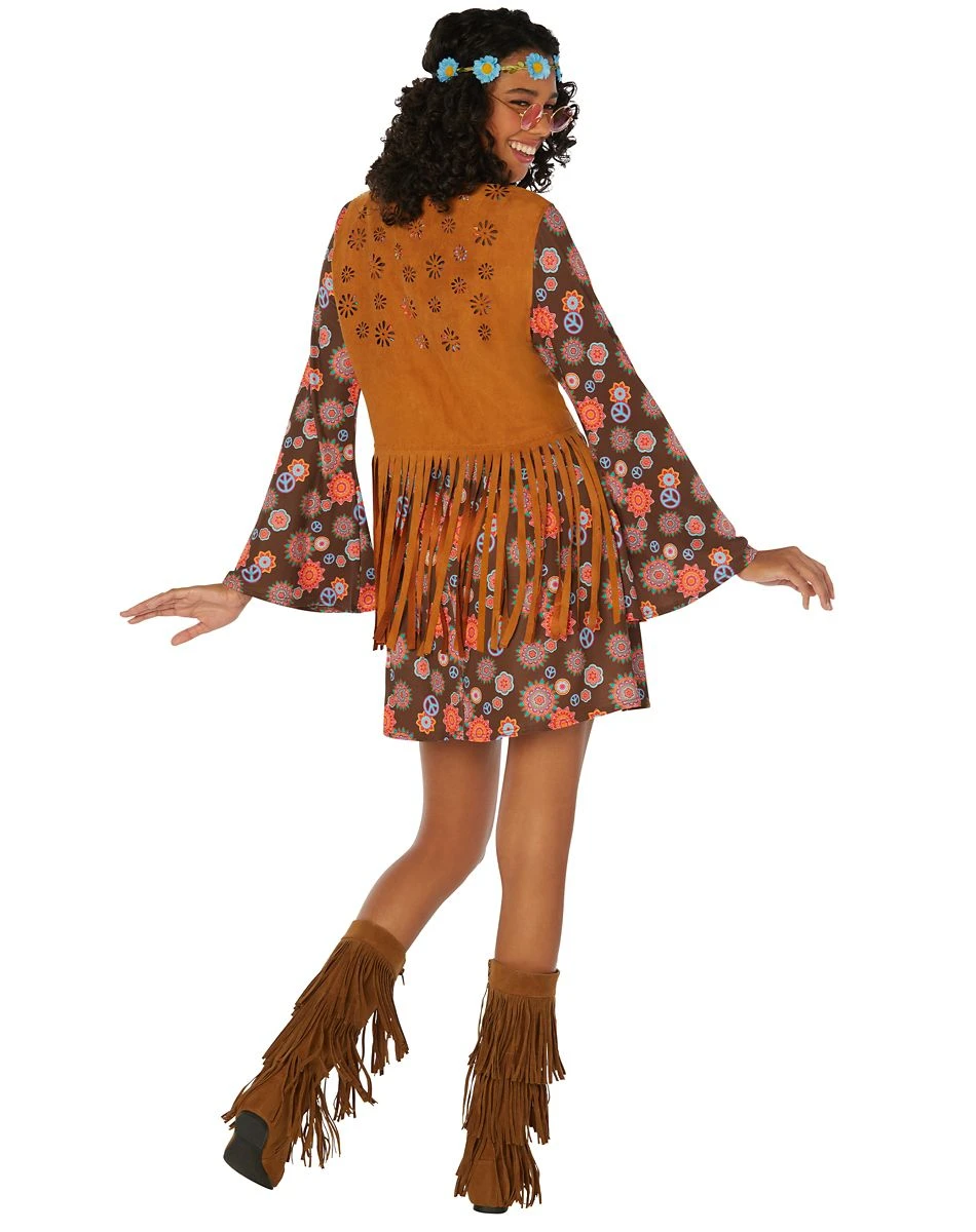 Spirit Halloween Adult Flower Power Hippie Costume 2 Spirit Halloween Adult Flower Power Hippie Costume - Image 2